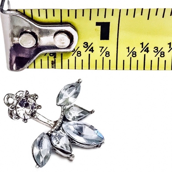 Silver & Crystal Earring Studs w/Matching Jackets - Picture 8 of 8